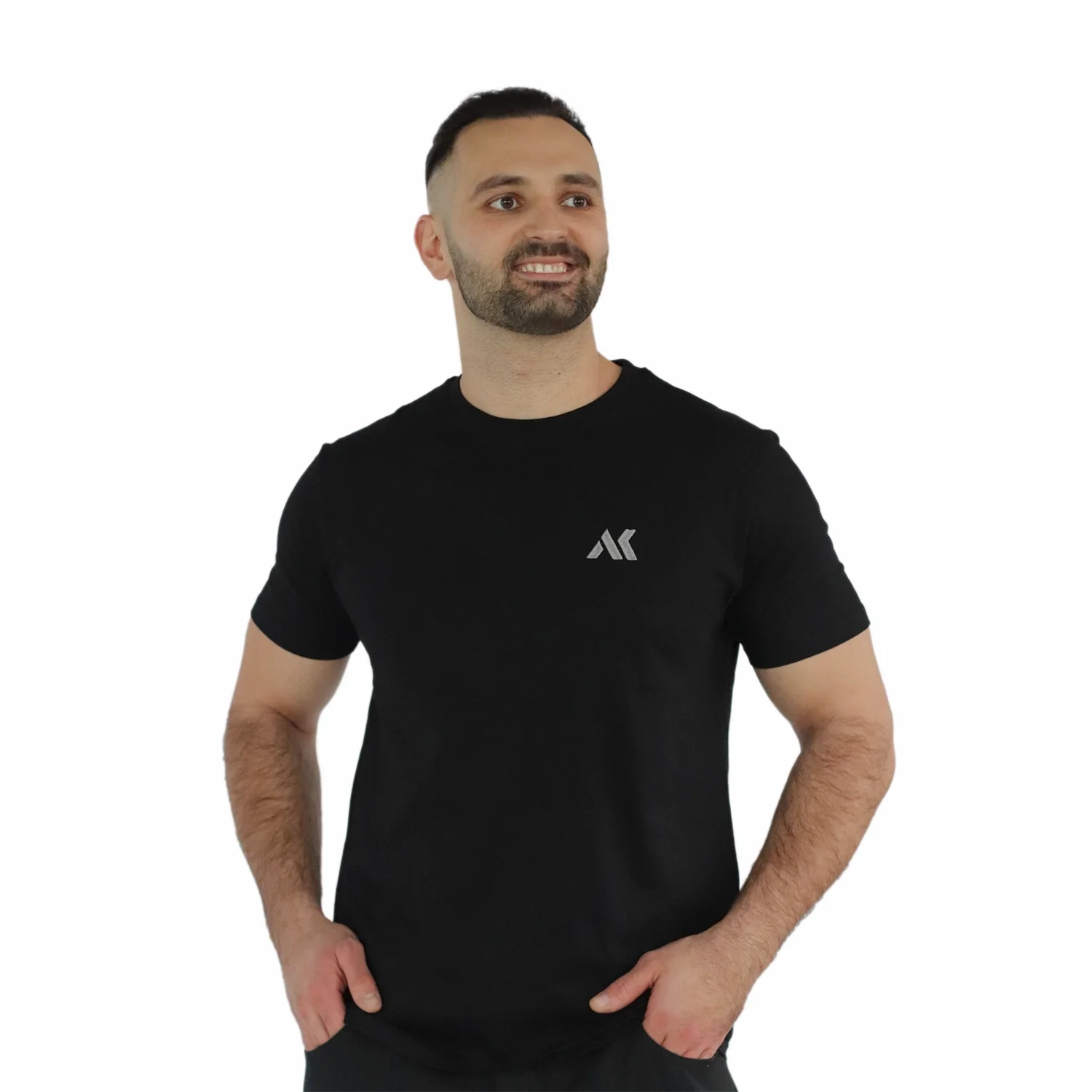 Basic T-Shirt Logo Embroidery Grey