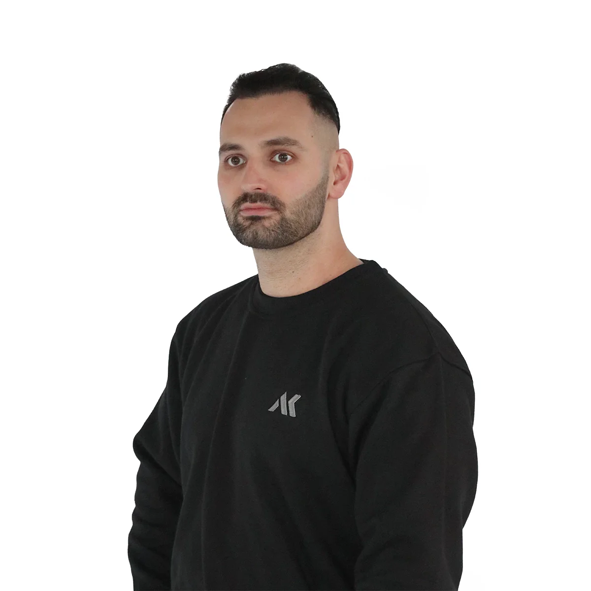 Sweatshirt Logo Embroidery Grey