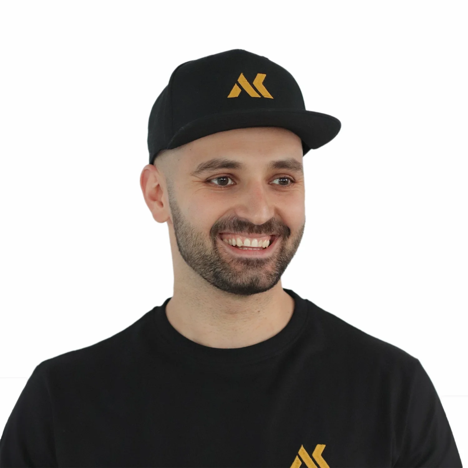 Snapback Cap Logo Embroidery Gold