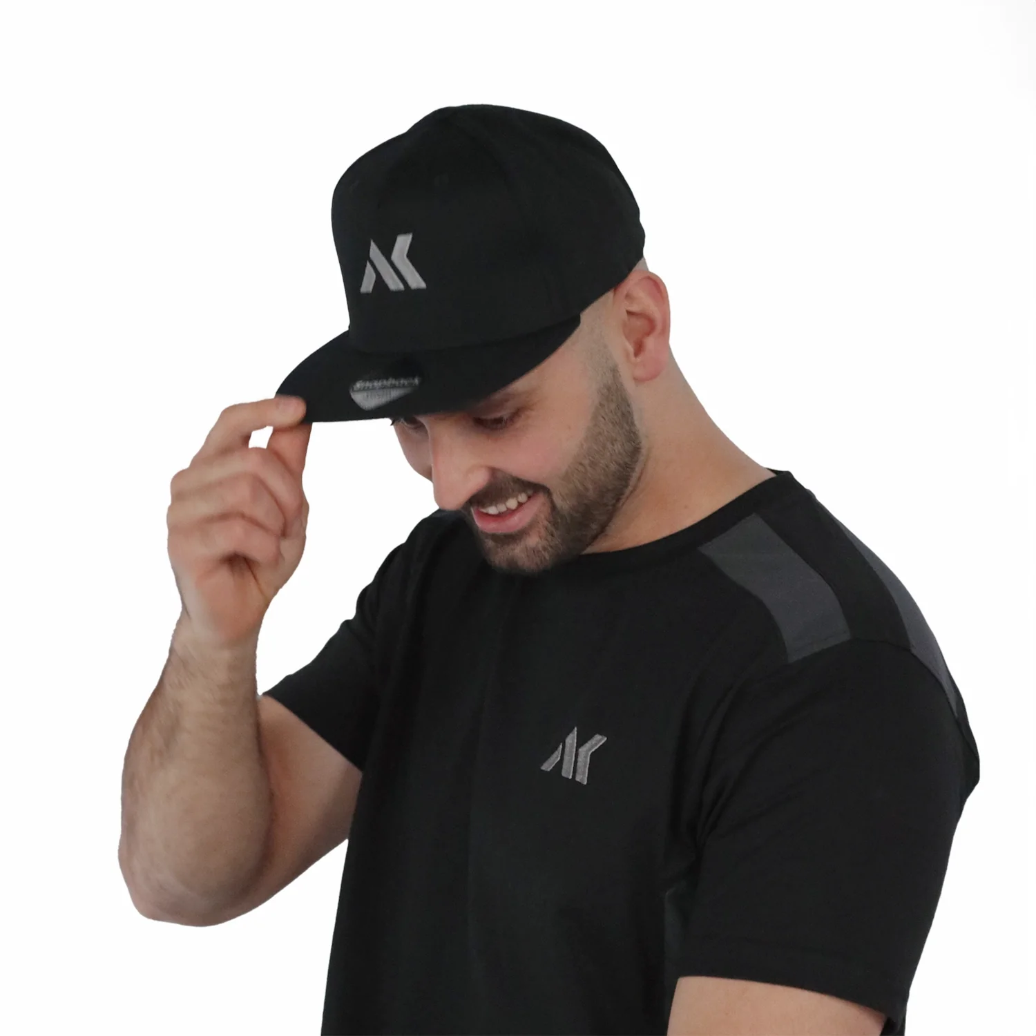 Snapback Cap Logo Embroidery Grey