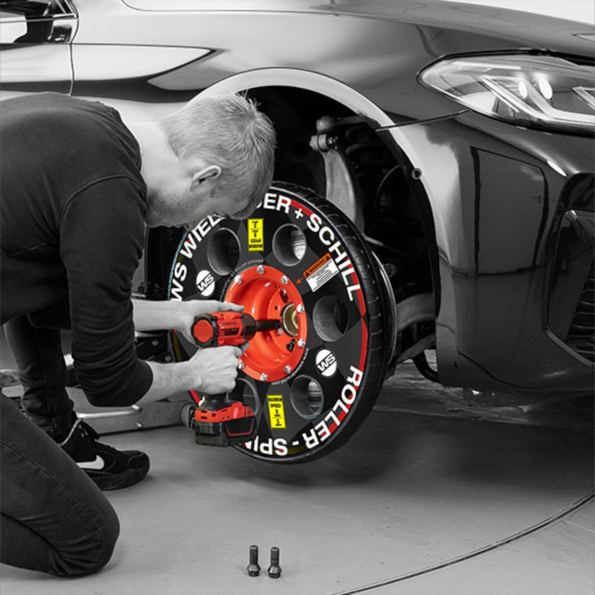 WS roller spinner | 5/6 painting wheel, spare wheel and maneuvering aid