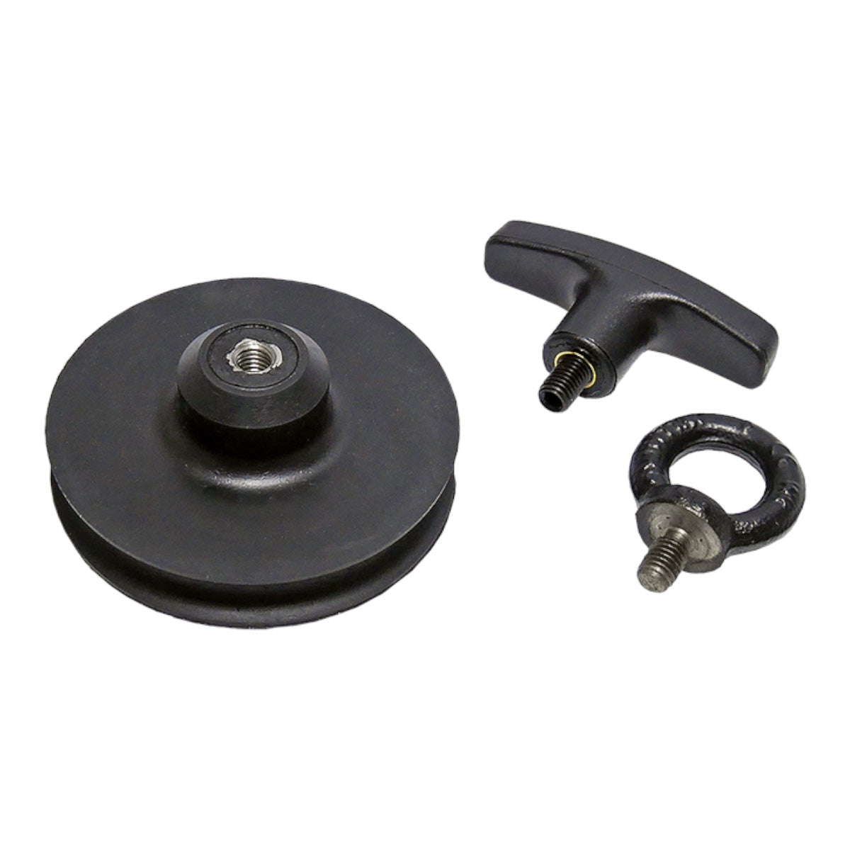 Suction lifter with T-handle and eyelet mounting aid for exterior mirrors
