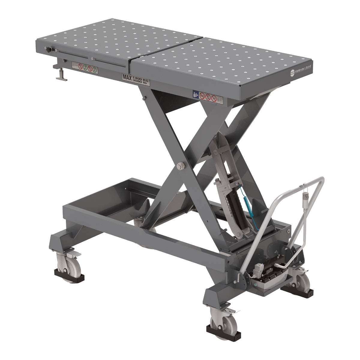 WS Lifter 1.4T pneumatic-hydraulic lifting table for HV batteries, motors, etc. 